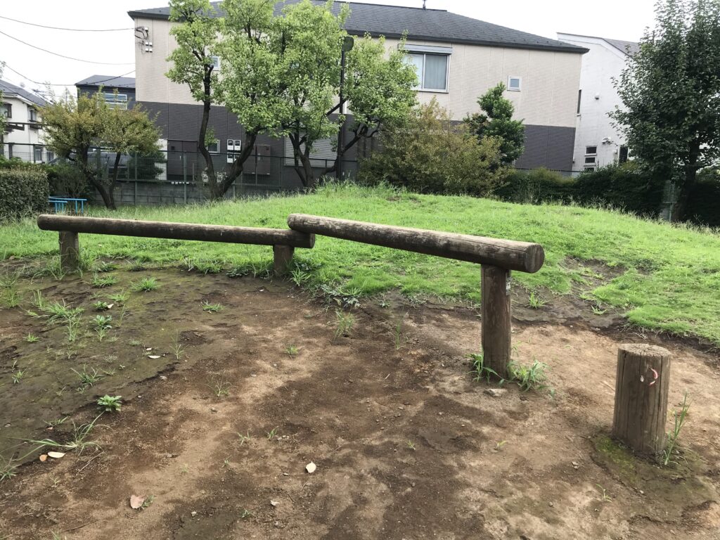 梨の花公園の平均台