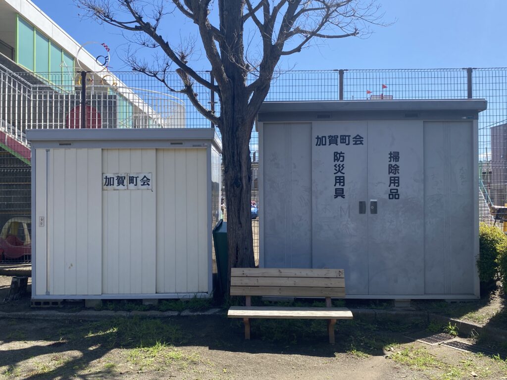 加賀第一公園の防災倉庫