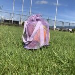 4歳ママ厳選！未就学児公園グッズ持ち運びメッシュバッグ3選のメッシュバッグ巾着の入れた様子