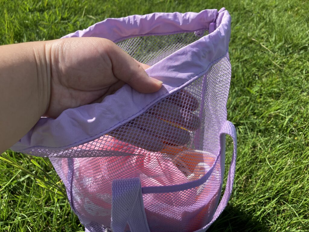 4歳ママ厳選！未就学児公園グッズ持ち運びメッシュバッグ3選のメッシュバッグ巾着の通気性