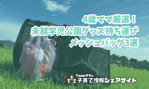 4歳ママ厳選！未就学児公園グッズ持ち運びメッシュバッグ3選のアイキャッチ