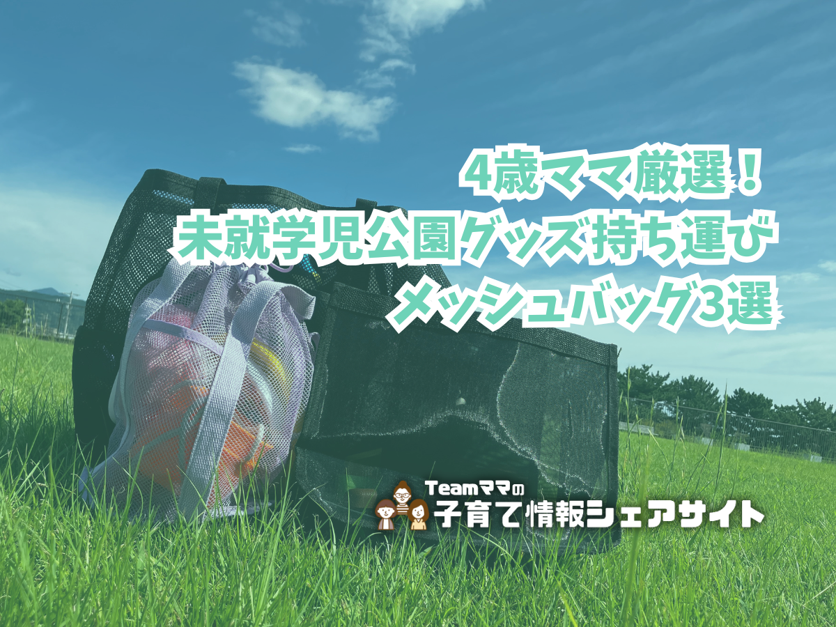 4歳ママ厳選！未就学児公園グッズ持ち運びメッシュバッグ3選のアイキャッチ