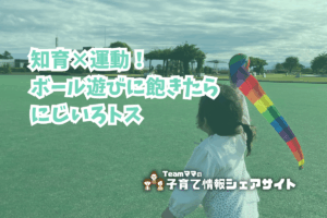 知育×運動!ボール遊びに飽きたらにじいろトスのアイキャッチ