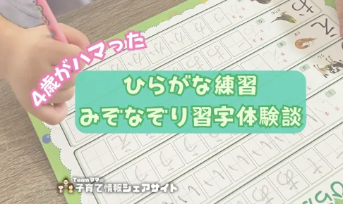 4歳がハマったひらがな練習｜みぞなぞり習字体験談のアイキャッチ