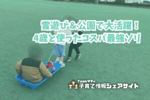 雪遊び&公園で大活躍!4歳と使ったコスパ最強ソリのアイキャッチ