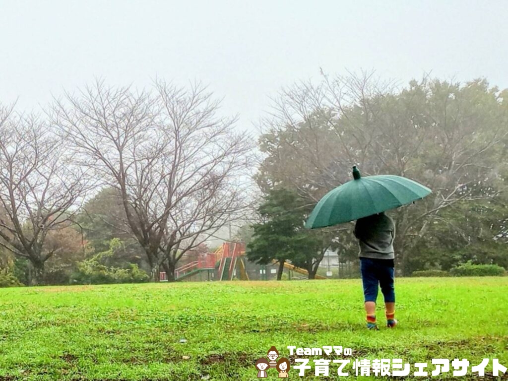 雨の日の公園でお散歩もラクに！おすすめスライド傘の大きさ