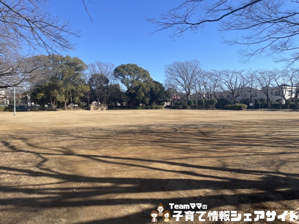 松葉第一公園の芝生の広場