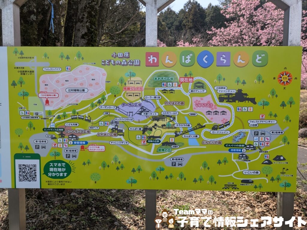 わんぱくらんどの園内地図
