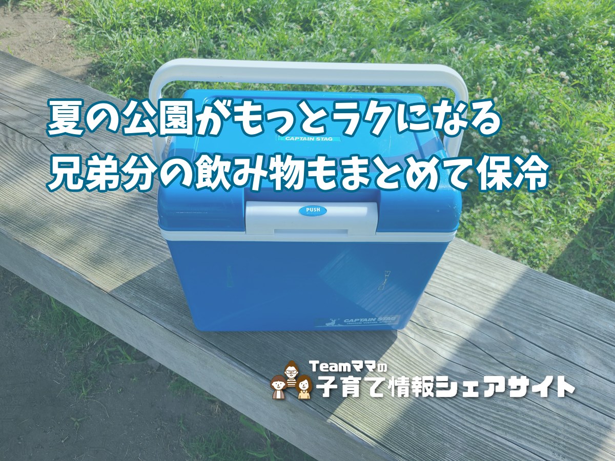 キャプテンスタッグ【シエロクーラーボックス14(12L)】暑い日の公園に兄弟分の飲み物をまとめて保冷できる便利アイテムのアイキャッチ